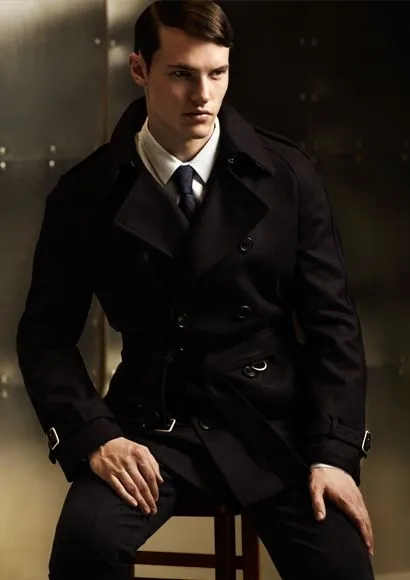 Black Belted Trench Coat