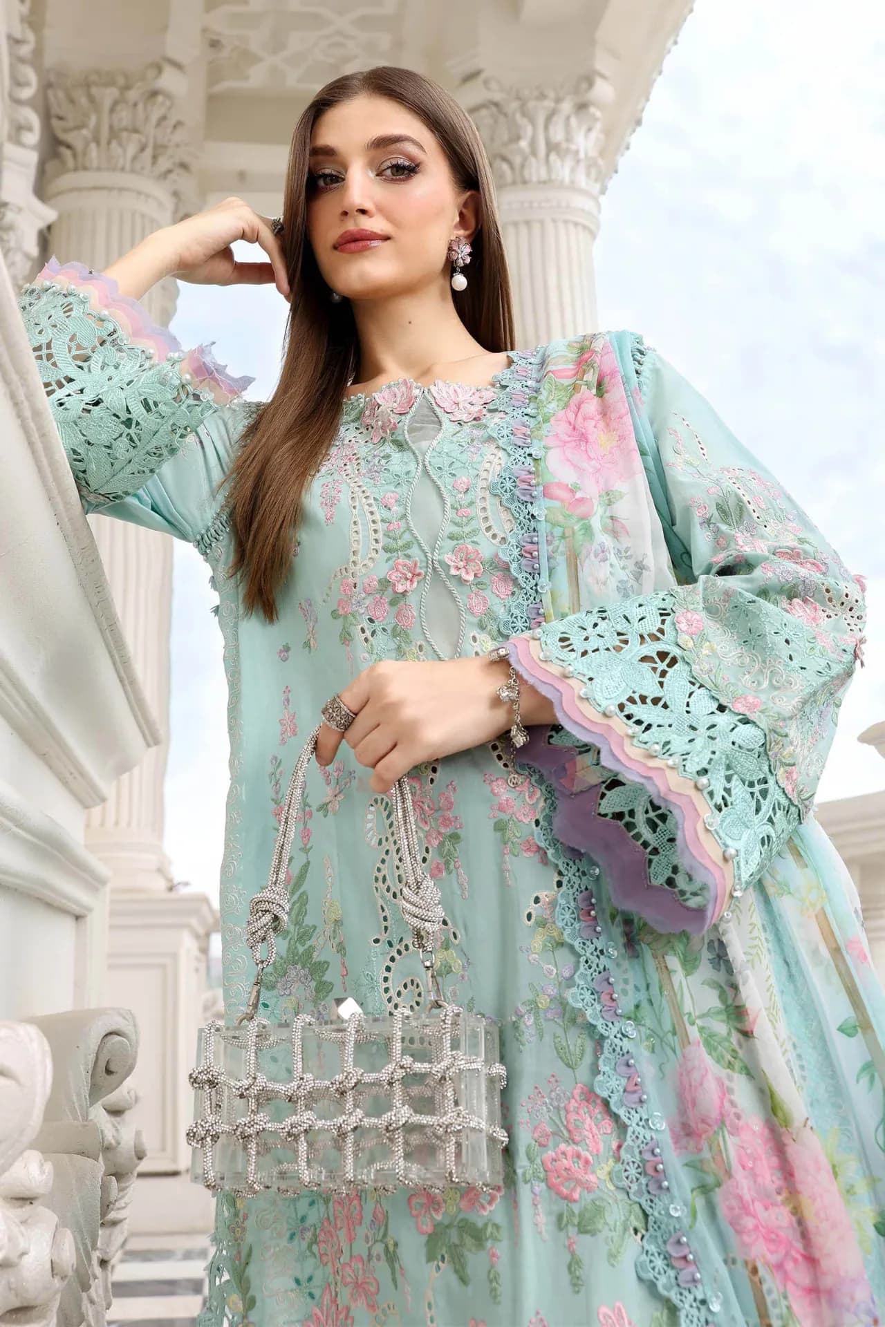 Blue Maria B Beautiful Outfit